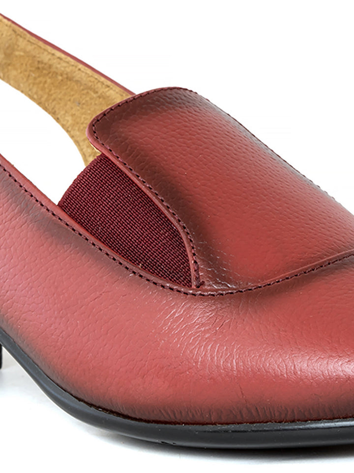 Khadim Sharon Block Heel Slingback Loafer Sandal for Women
