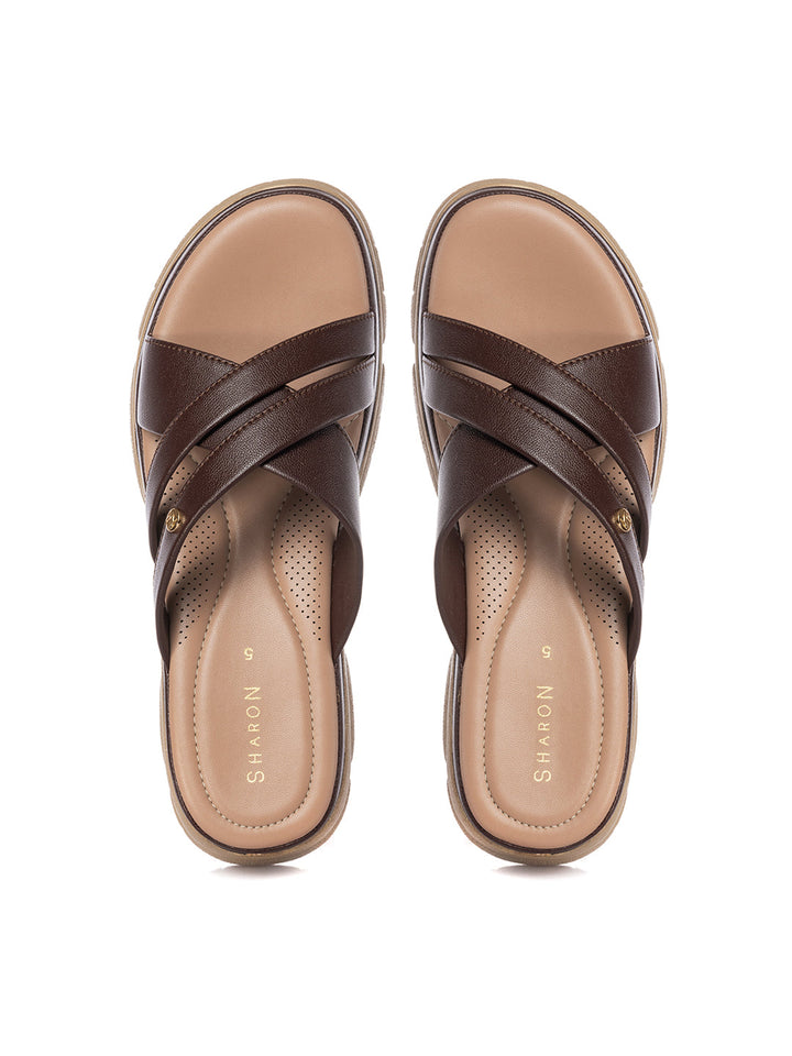 KHADIM Sharon Platform Heel Mule Slip On Sandal for Women