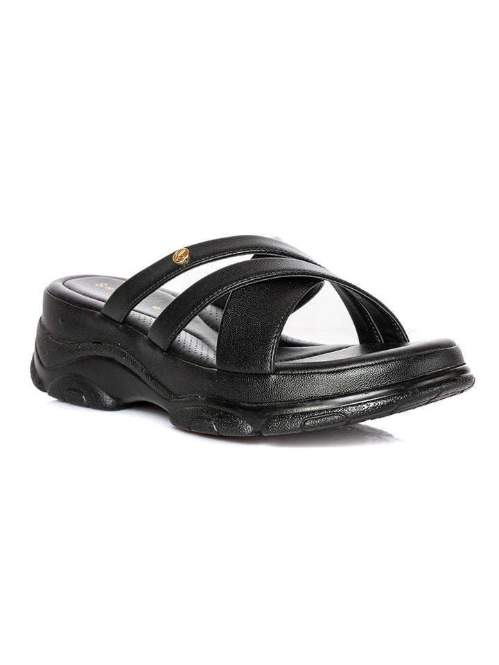 KHADIM Sharon Platform Heel Mule Slip On Sandal for Women