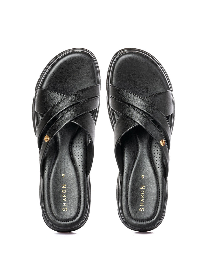 KHADIM Sharon Platform Heel Mule Slip On Sandal for Women
