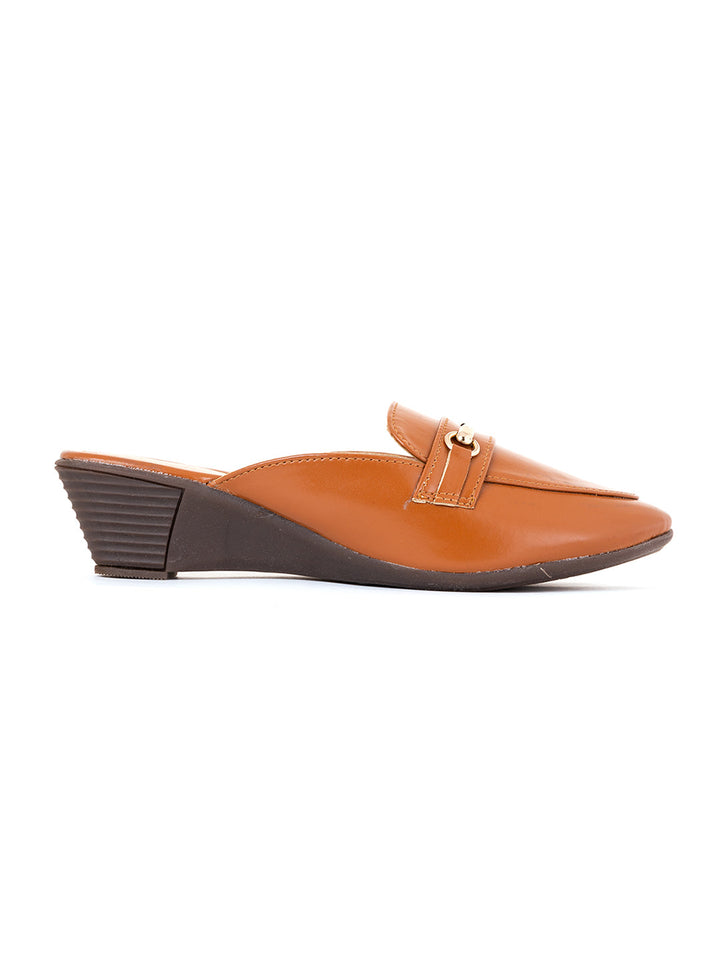 Khadim Sharon Wedge Heel Loafer Mule Sandal for Women