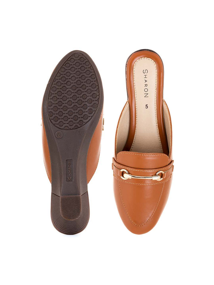 Khadim Sharon Wedge Heel Loafer Mule Sandal for Women