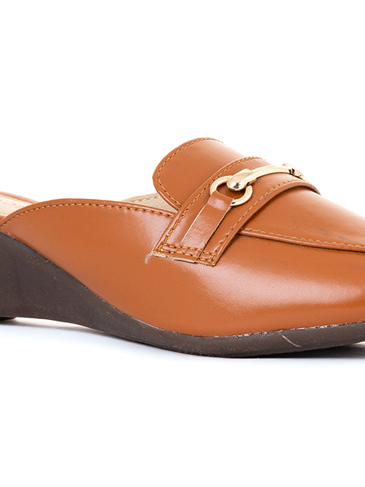 Khadim Sharon Wedge Heel Loafer Mule Sandal for Women