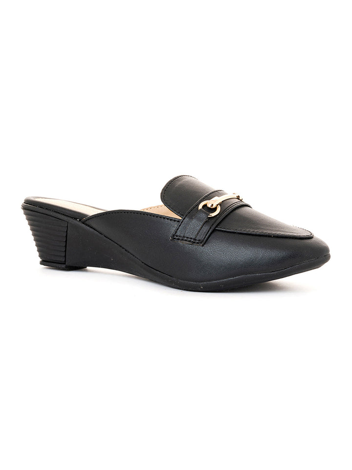 Khadim Sharon Wedge Heel Loafer Mule Sandal for Women