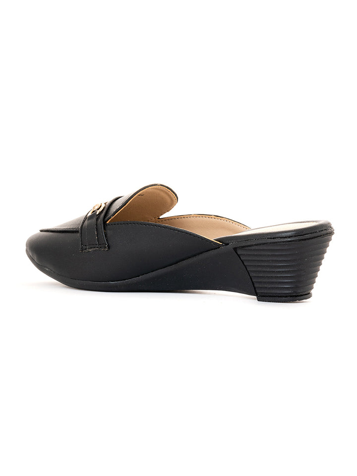 Khadim Sharon Wedge Heel Loafer Mule Sandal for Women