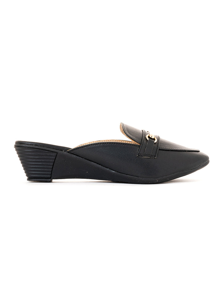 Khadim Sharon Wedge Heel Loafer Mule Sandal for Women