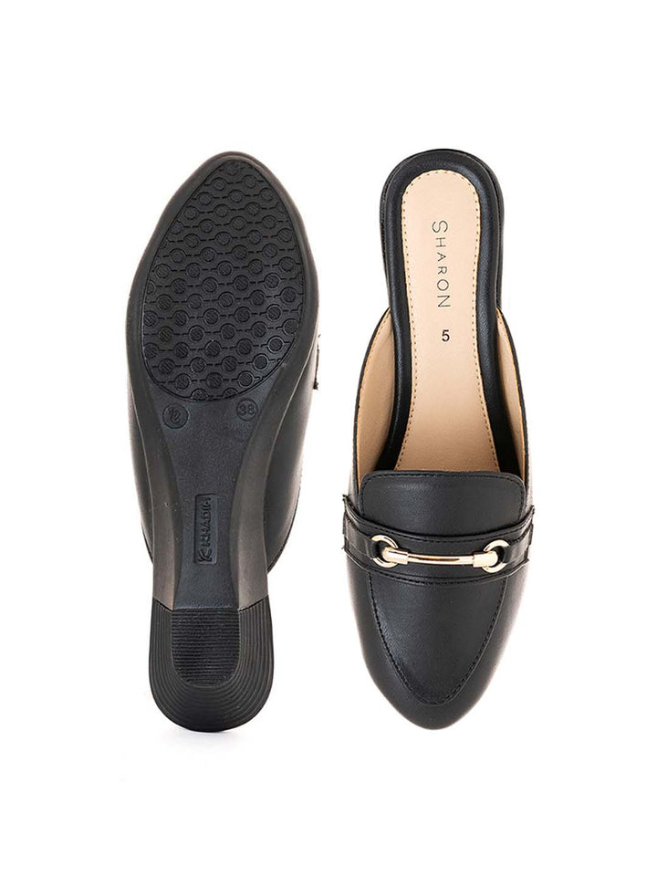 Khadim Sharon Wedge Heel Loafer Mule Sandal for Women