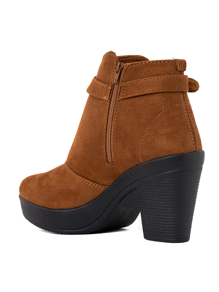 Khadim Cleo Block Heel Jodhpur Boots for Women
