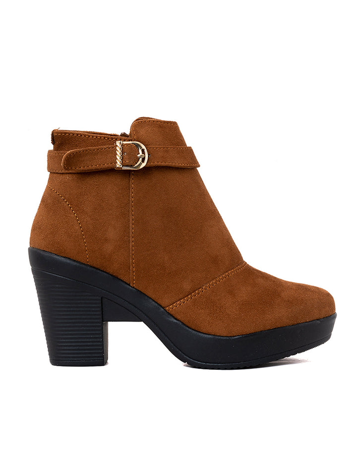 Khadim Cleo Block Heel Jodhpur Boots for Women