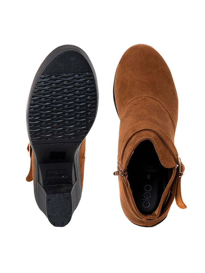 Khadim Cleo Block Heel Jodhpur Boots for Women