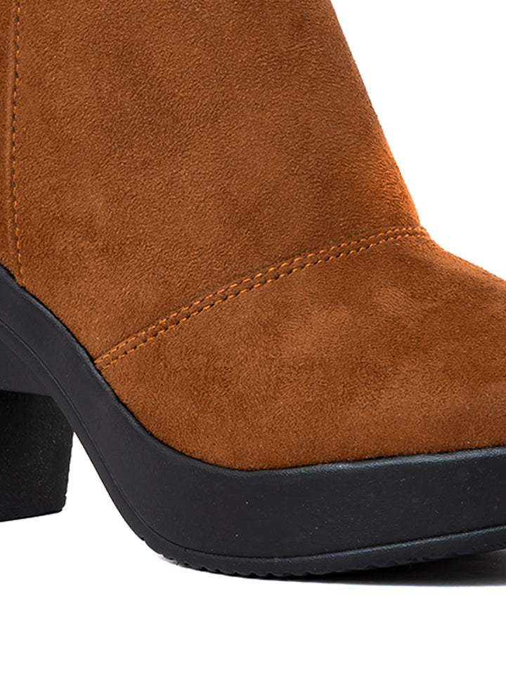 Khadim Cleo Block Heel Jodhpur Boots for Women