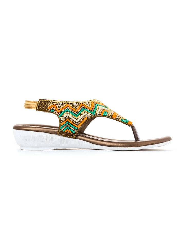 Khadim Adrianna Wedge Heel Slingback Sandal for Girls - 4.5-12 yrs