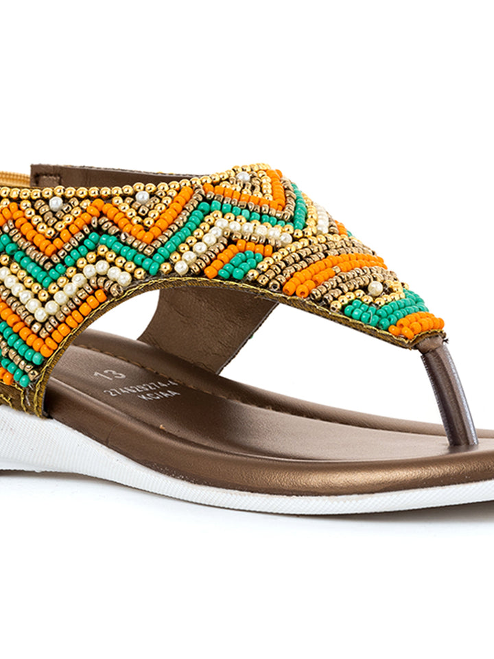 Khadim Adrianna Wedge Heel Slingback Sandal for Girls - 4.5-12 yrs