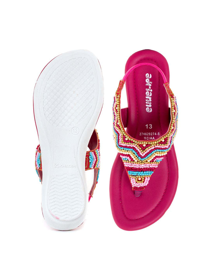 Khadim Adrianna Wedge Heel Slingback Sandal for Girls - 4.5-12 yrs