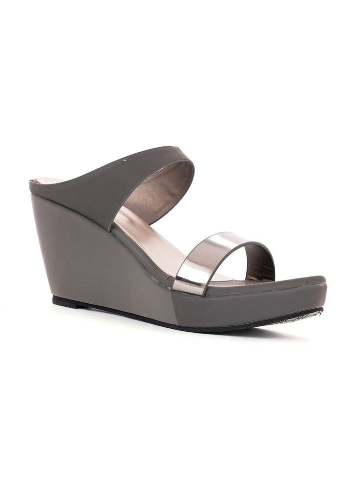 Khadim Cleo High Heel Wedge Slip On Sandal for Women