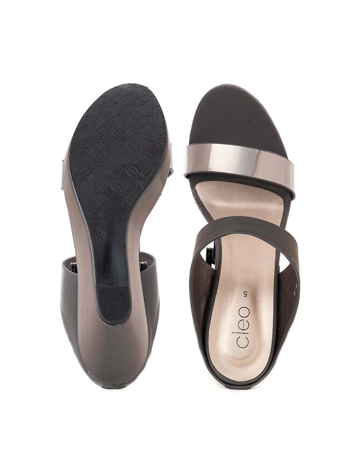 Khadim Cleo High Heel Wedge Slip On Sandal for Women