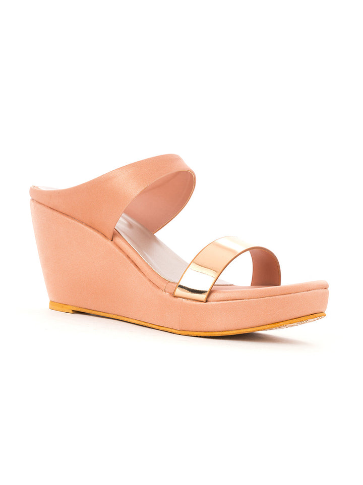 Khadim Cleo High Heel Wedge Slip On Sandal for Women