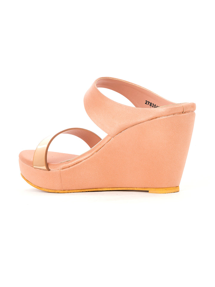 Khadim Cleo High Heel Wedge Slip On Sandal for Women
