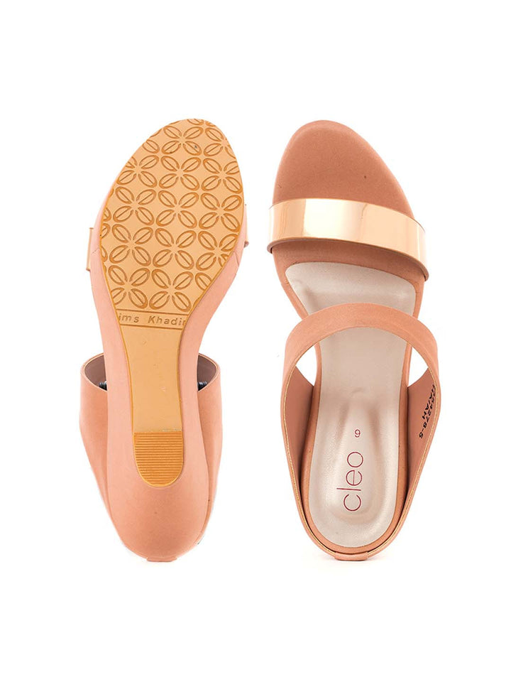 Khadim Cleo High Heel Wedge Slip On Sandal for Women