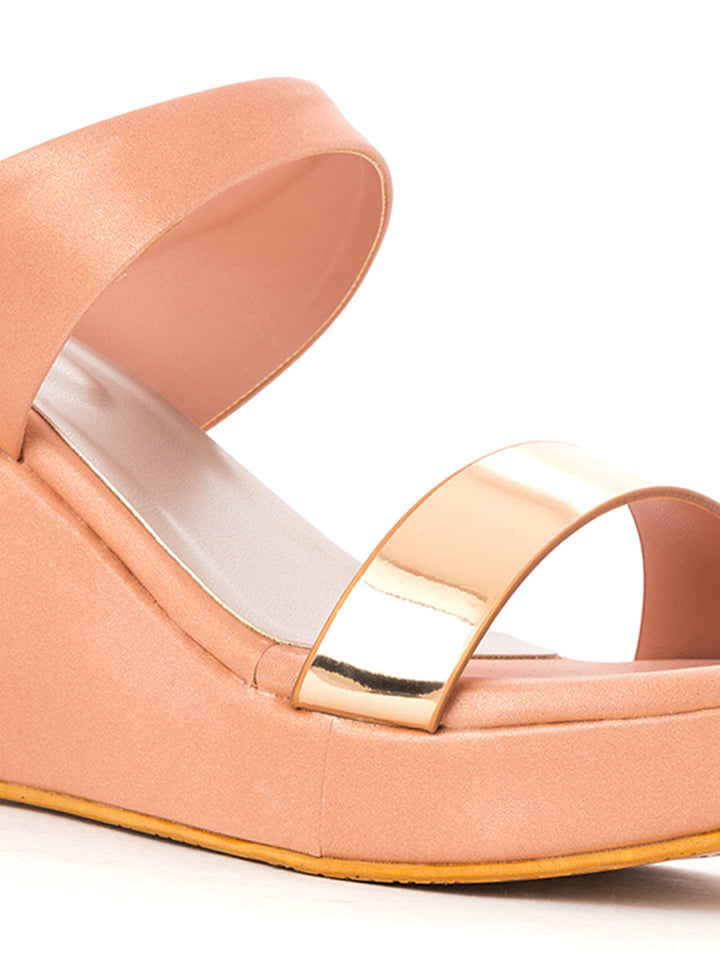 Khadim Cleo High Heel Wedge Slip On Sandal for Women