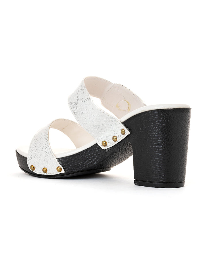 Khadim Cleo High Heel Block Mule Slip On Sandal for Women
