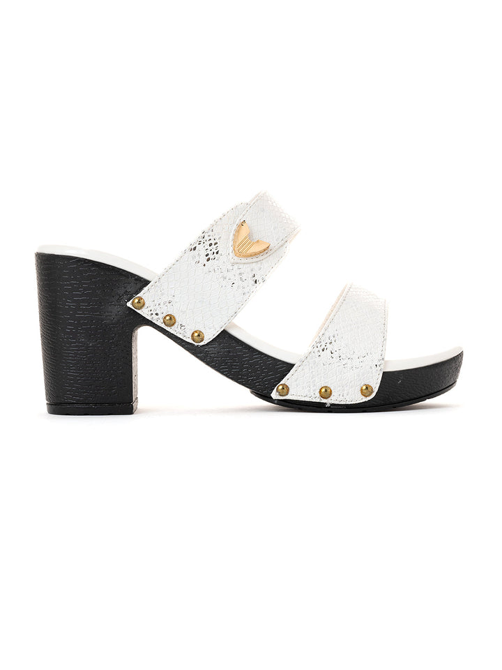 Khadim Cleo High Heel Block Mule Slip On Sandal for Women