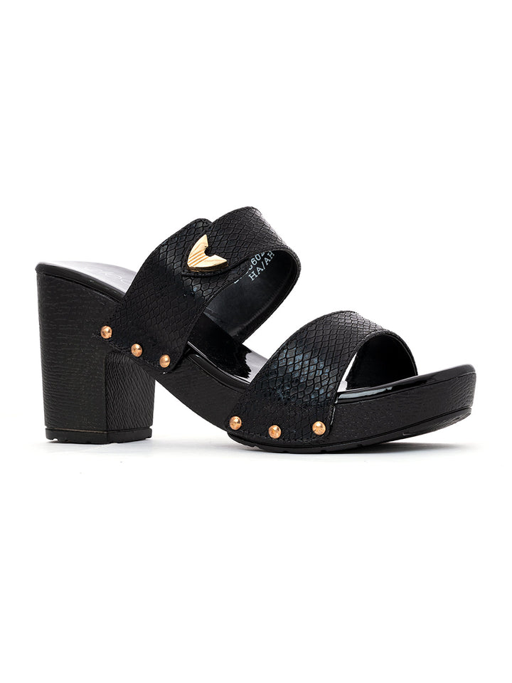 Khadim Cleo High Heel Block Mule Slip On Sandal for Women