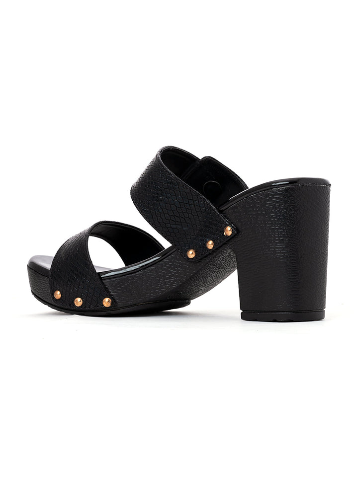 Khadim Cleo High Heel Block Mule Slip On Sandal for Women