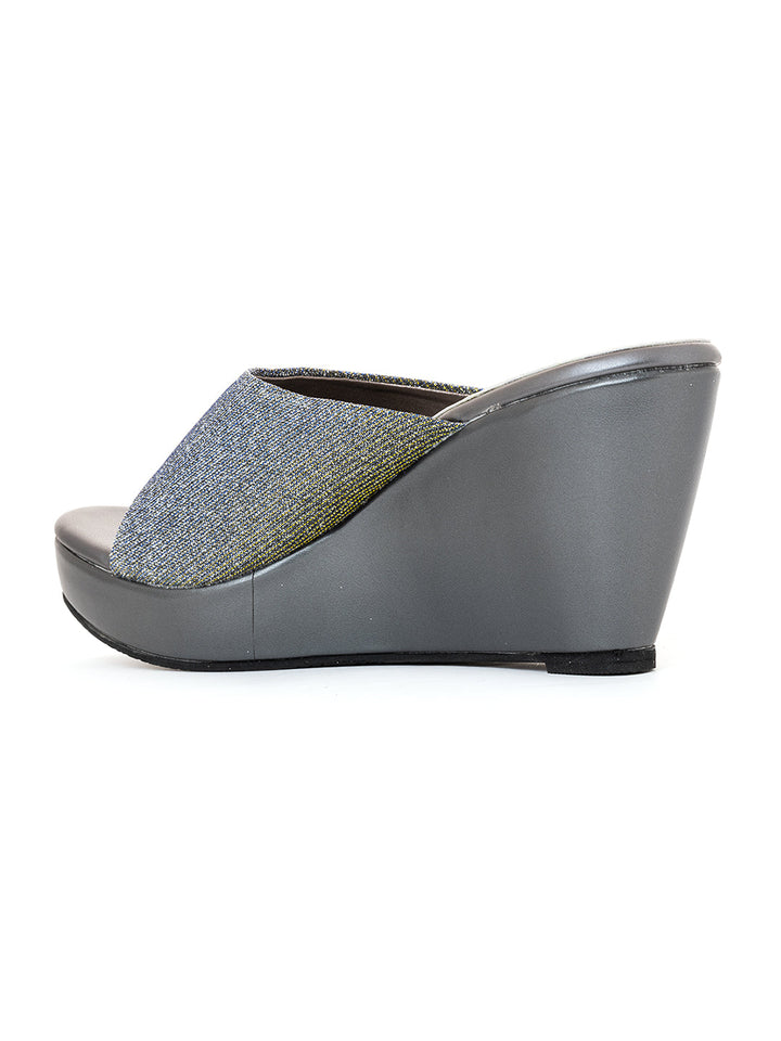 Khadim High Heel Wedge Mule Slip On Sandal for Women