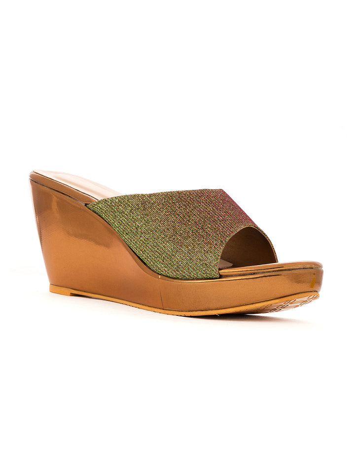 Khadim High Heel Wedge Mule Slip On Sandal for Women