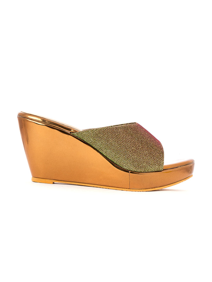 Khadim High Heel Wedge Mule Slip On Sandal for Women