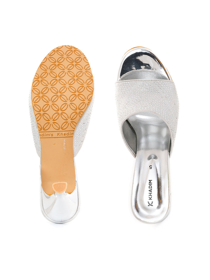 Khadim High Heel Mule Slip On Sandal for Women