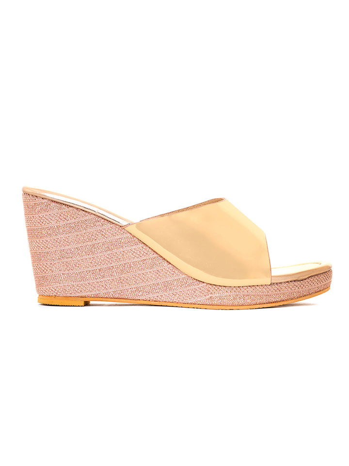 Khadim High Heel Wedge Mule Slip On Sandal for Women