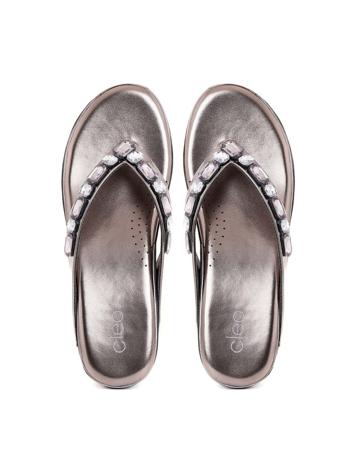 Khadim Cleo Platform Heel Slip On Sandal for Women