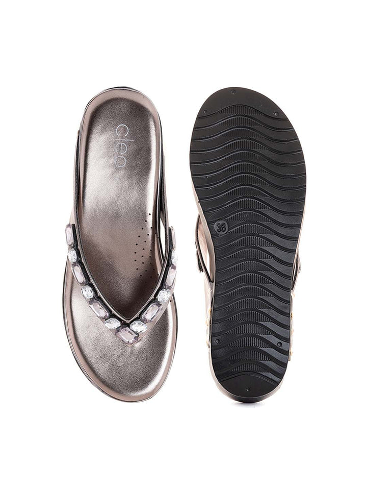 Khadim Cleo Platform Heel Slip On Sandal for Women