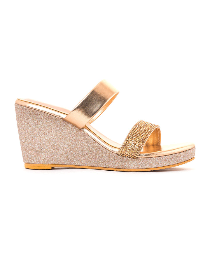 Khadim Cleo High Heel Wedge Slip On Sandal for Women