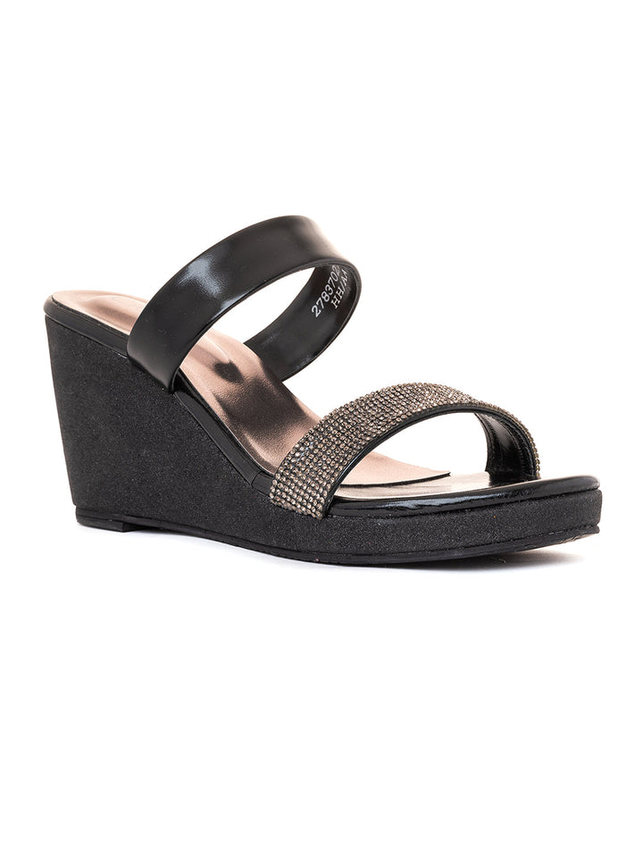 Khadim Cleo High Heel Wedge Slip On Sandal for Women