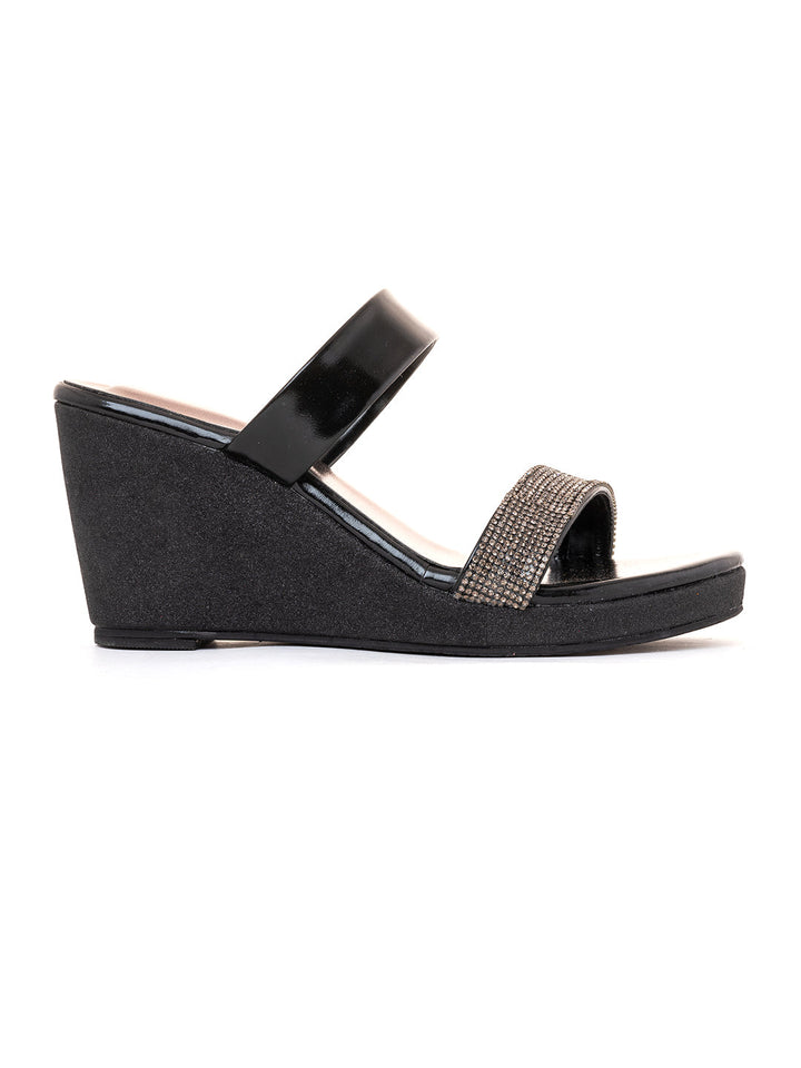 Khadim Cleo High Heel Wedge Slip On Sandal for Women