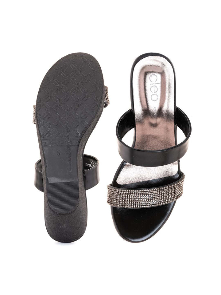 Khadim Cleo High Heel Wedge Slip On Sandal for Women