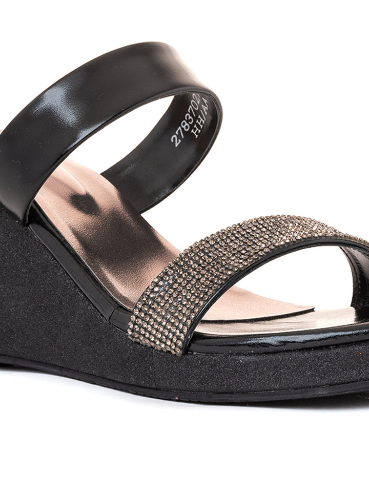 Khadim Cleo High Heel Wedge Slip On Sandal for Women