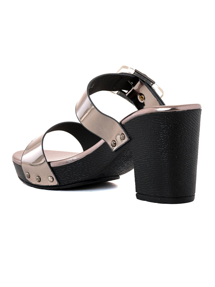 Khadim Cleo High Heel Block Mule Slip On Sandal for Women
