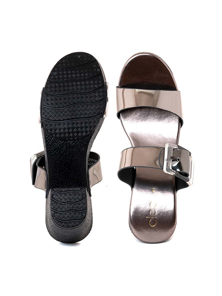 Khadim Cleo High Heel Block Mule Slip On Sandal for Women
