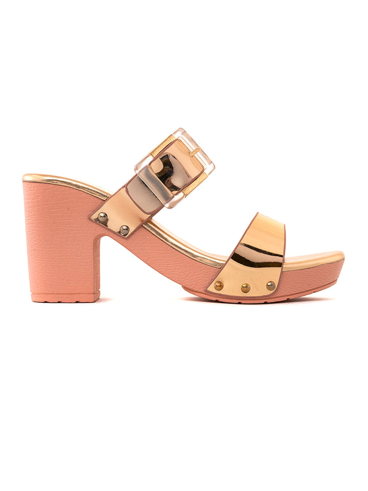 Khadim Cleo High Heel Block Mule Slip On Sandal for Women