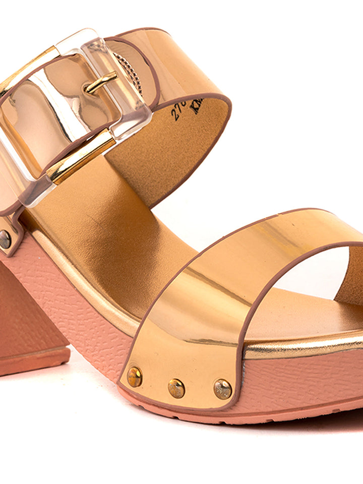 Khadim Cleo High Heel Block Mule Slip On Sandal for Women