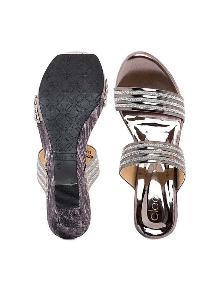 Khadim Cleo High Heel Wedge Mule Slip On Sandal for Women
