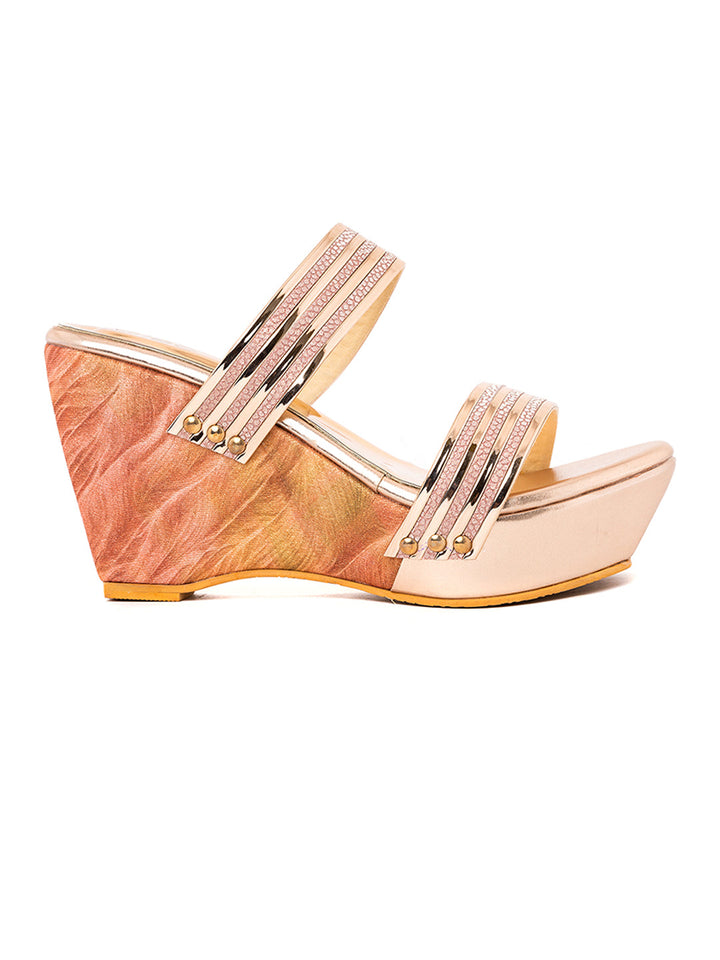 Khadim Cleo High Heel Wedge Mule Slip On Sandal for Women