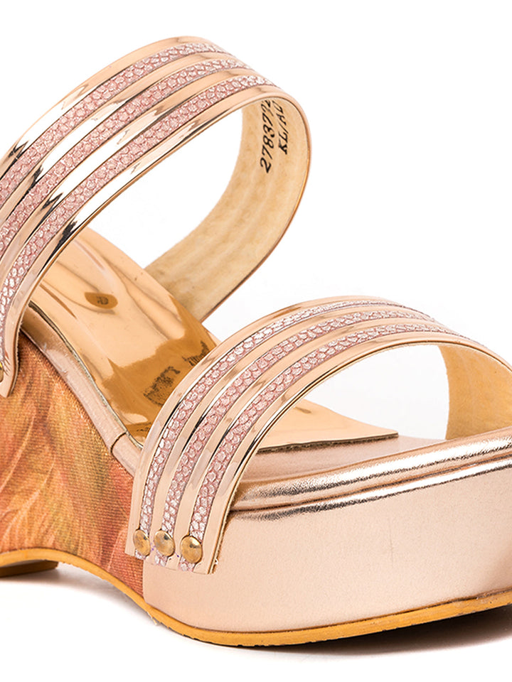 Khadim Cleo High Heel Wedge Mule Slip On Sandal for Women