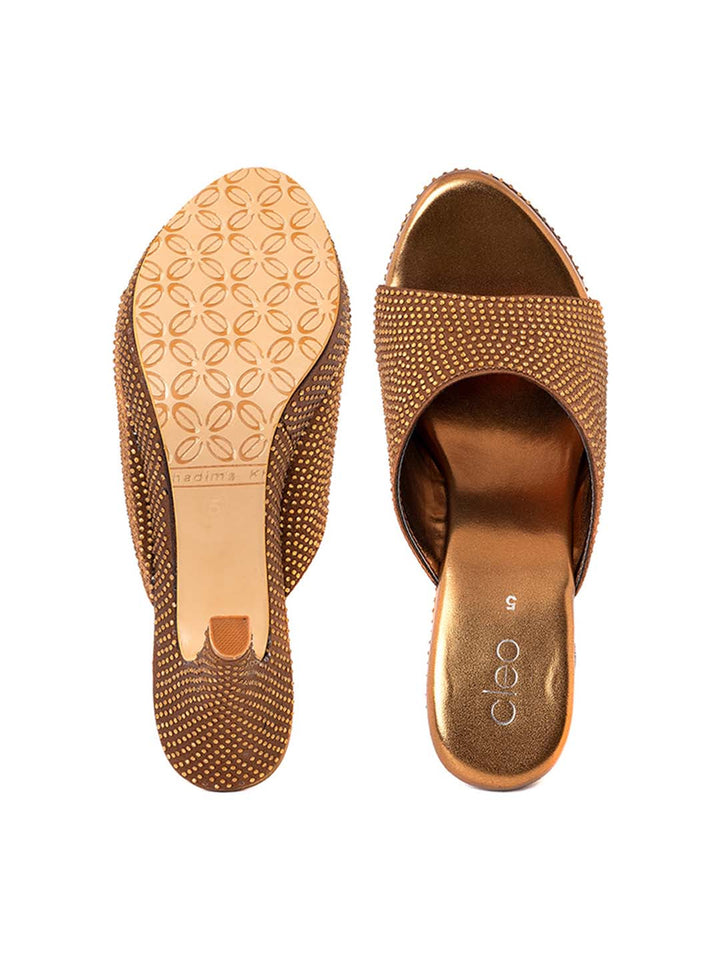 Khadim Cleo High Heel Cone Mule Slip On Sandal for Women