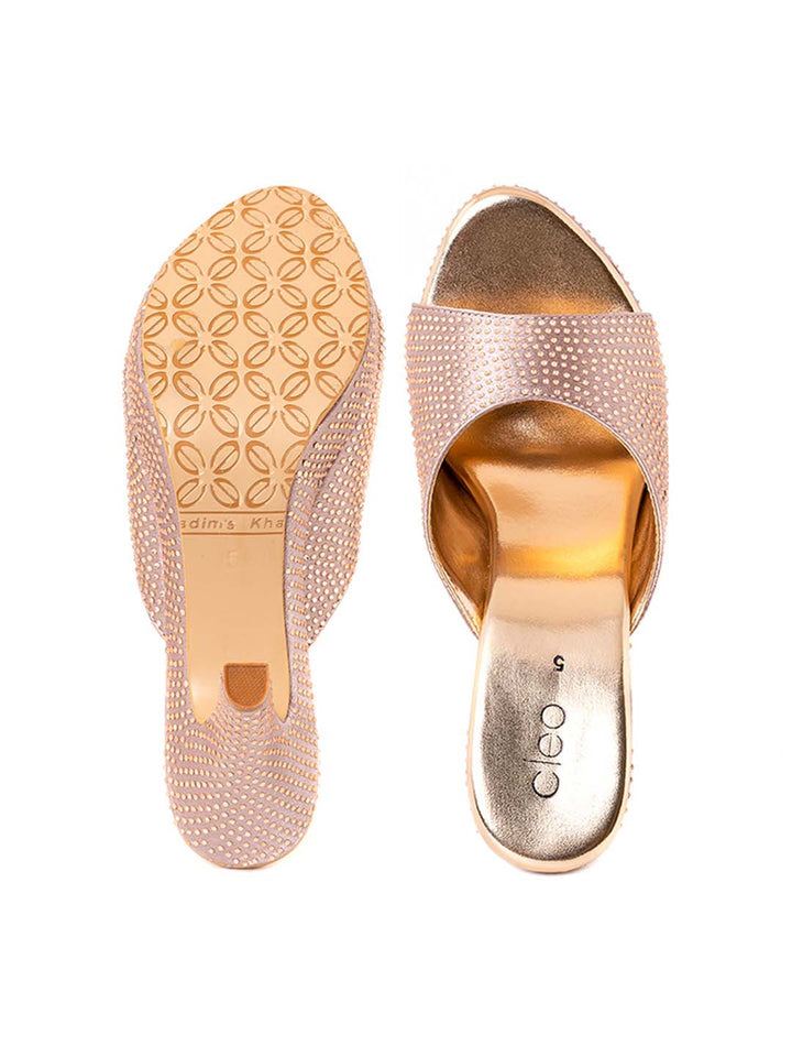 Khadim Cleo High Heel Cone Mule Slip On Sandal for Women