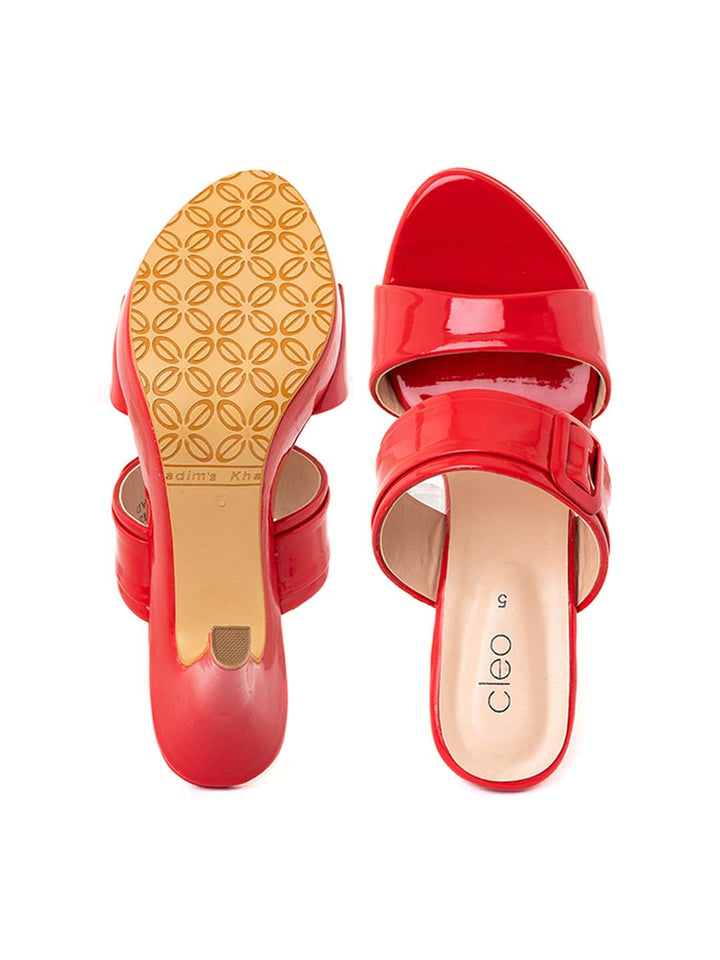 Khadim Cleo High Heel Cone Mule Slip On Sandal for Women